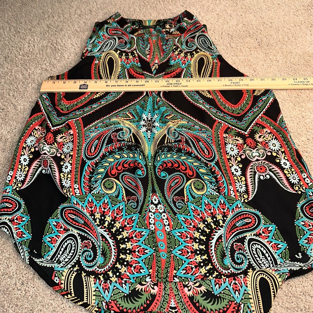7th Avenue Paisley Sleeveless Top - Multicolor. Size L - Picture 9 of 10